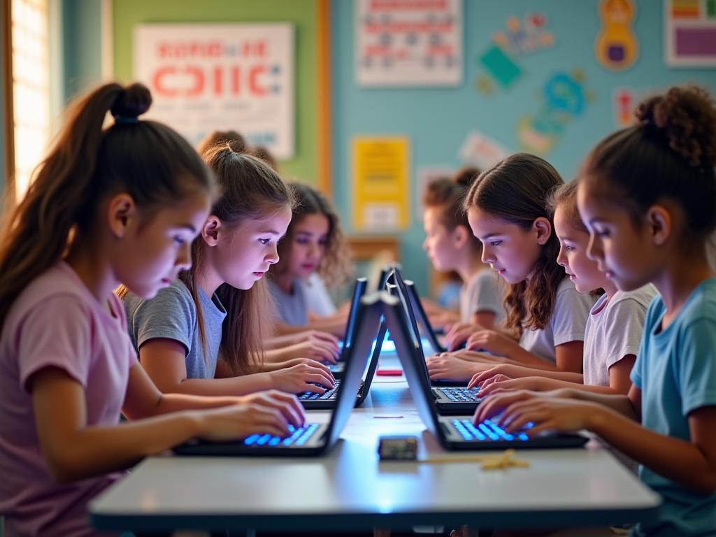 Atelier de programmation pour filles en STEM